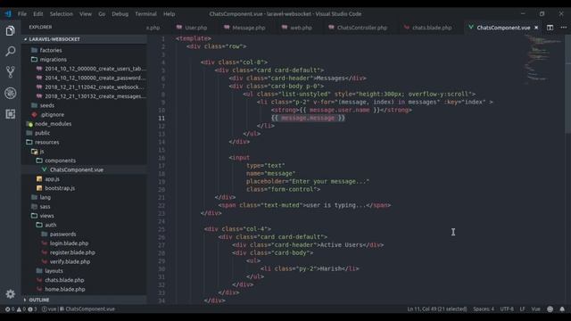 #2: Real-time Chat System in Laravel WebSockets, Vue.js and Laravel-echo смотреть онлайн