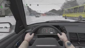 City Car Driving-ЗИМА-ЕДУ С ДЕРЕВНИ В ГОРОД ПО КАТАТЬСЯ НА ВАЗ-2110.
