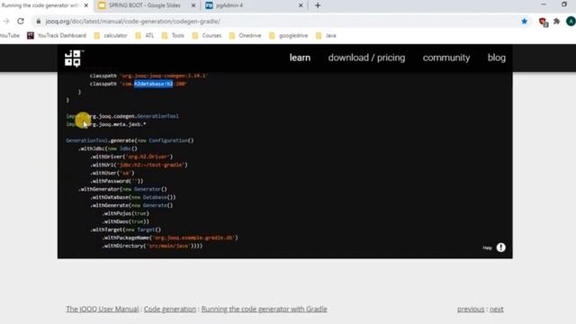 4 PostgreSql, PgAdmin and jOOQ CodeGen Configuration смотреть онлайн