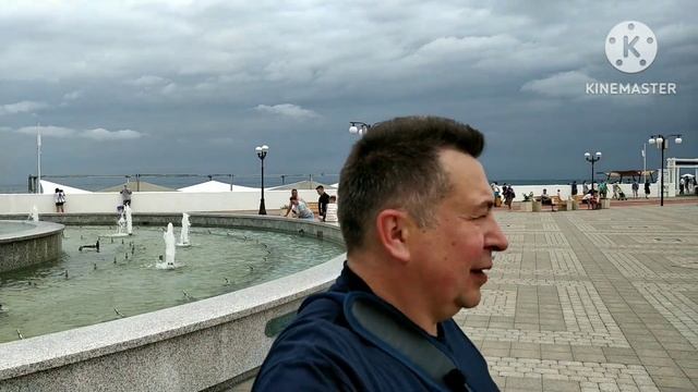 Адлер. Бархатный сезон. Шторм 28.07.23. Пляж отеля Бридж смотреть онлайн