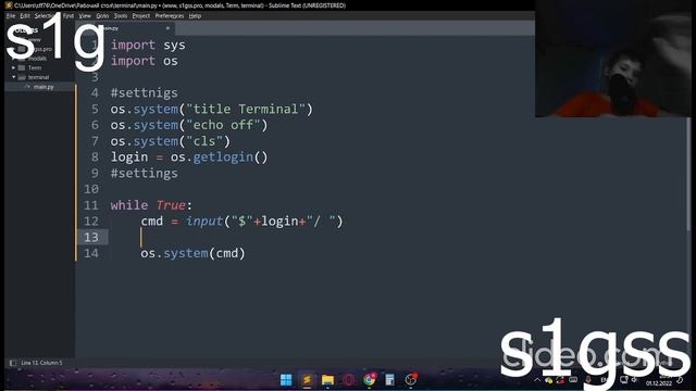 Как создать терминал на Python #1 часть смотреть онлайн