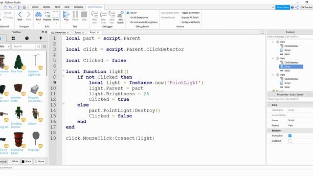 Roblox Studio Tutorial: Click Detector смотреть онлайн