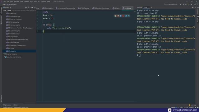 6.3 Else Statements | PHP The !DYING Language смотреть онлайн