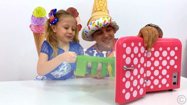Nastya And Dad Make Ice Cream