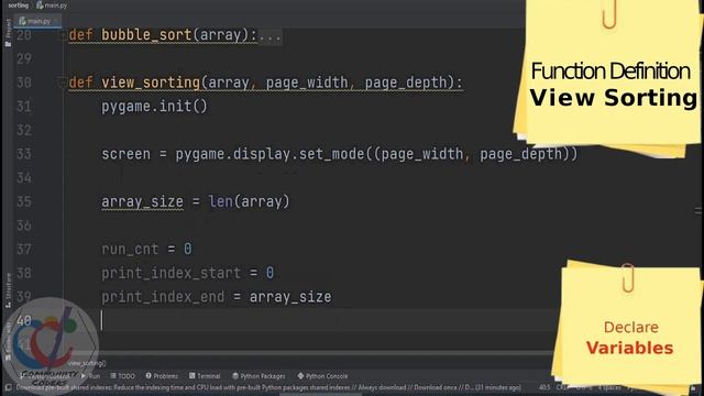 Write 1 visualizer code for any Sorting Algorithm in Python смотреть онлайн