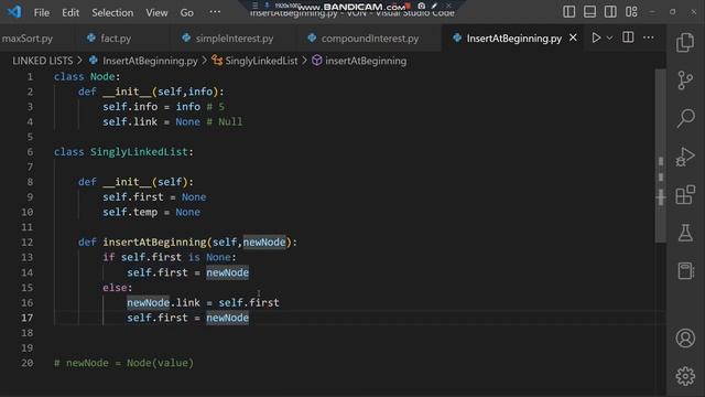 INSERT NODE AT THE BEGINNING OF LINKED LIST смотреть онлайн