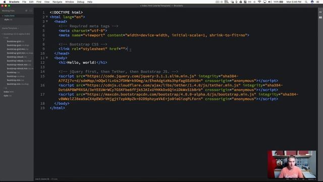 56. Bootstrap 4 Project Setup - Full stack web development Tutorial Course смотреть онлайн