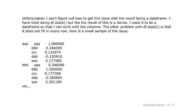 Pandas : Reshaping a pandas correlation matrix смотреть онлайн