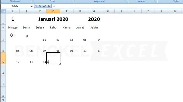 Cara Membuat Kalender Otomatis | Tutorial Excel - Bengkel Excel смотреть онлайн