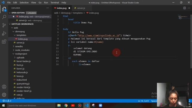#31. Daftar Tag dalam Pug Node. Js смотреть онлайн