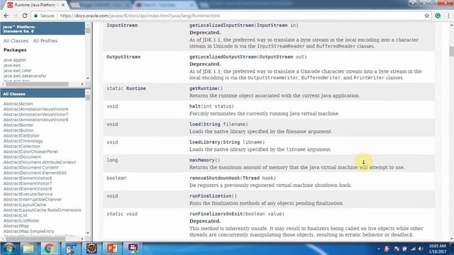 Java Runtime class смотреть онлайн