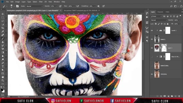 [ Photoshop Tutorial ] Face Painting Effect смотреть онлайн