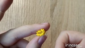 Лимон из бисера | Мини амигуруми | Амигуруми из бисера | Туториал  | Beaded lemon amigurumi