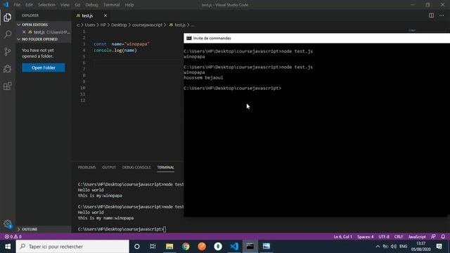 Learn JAVASCRIPT In Arabic #4: Learn Constante Variables (const) смотреть онлайн