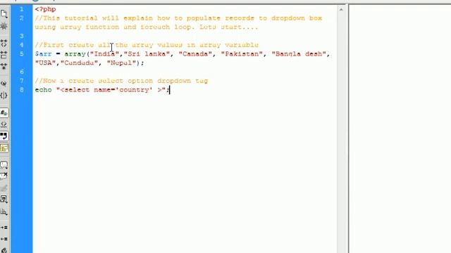 Populating dropdown box from array and foreach loop in PHP смотреть онлайн