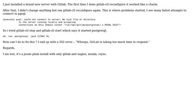 DevOps & SysAdmins: Gitlab - Postgresql not working anymore after gitlabctl-reconfigure смотреть онлайн