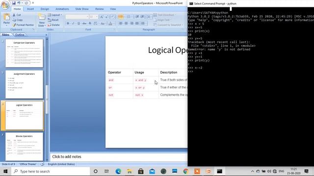 5. Python Operators смотреть онлайн