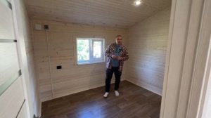 Каркасный дом 6 на 6 с террасой