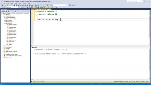 Schema in SQL Server смотреть онлайн