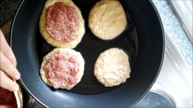 Kartoffelpuffer Mit Fleisch// Easy// блины картофельные с мясом (драники, деруны)//легко