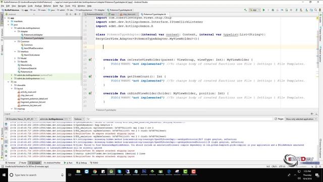 Kotlin Android Tutorial - Pokemon List App part 3 Display Pokemon Detail смотреть онлайн