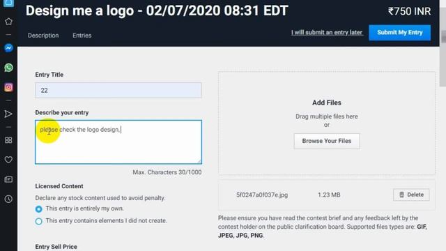 How to upload logo design on freelancer com contest. смотреть онлайн