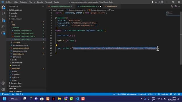 08 - Property Binding o enlaces de propiedades - Curso aprende Angular desde cero смотреть онлайн