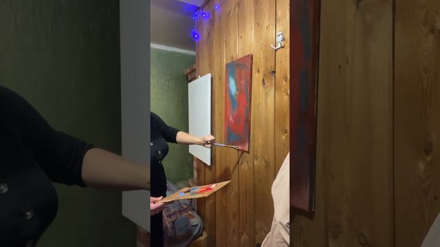 Творю случайными красками своё внутреннее состояние. Такой вот вид арт терапии смотреть онлайн