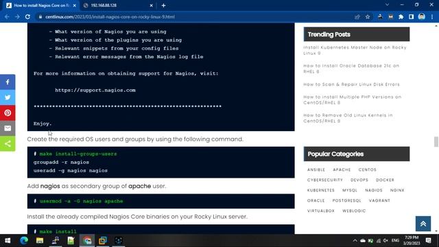 How to install Nagios Core on CentOS/Rocky Linux 9 смотреть онлайн