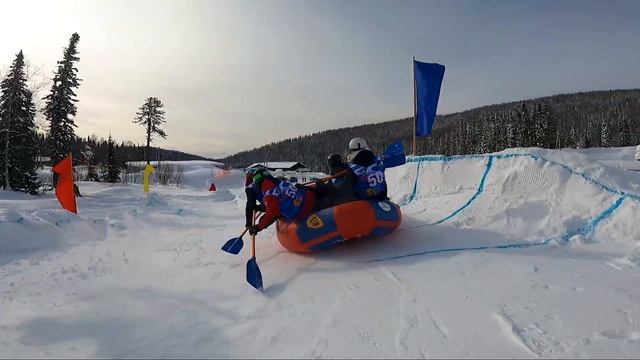 На КАЯКЕ по СНЕГУ! Что такое сноурафтинг? смотреть онлайн