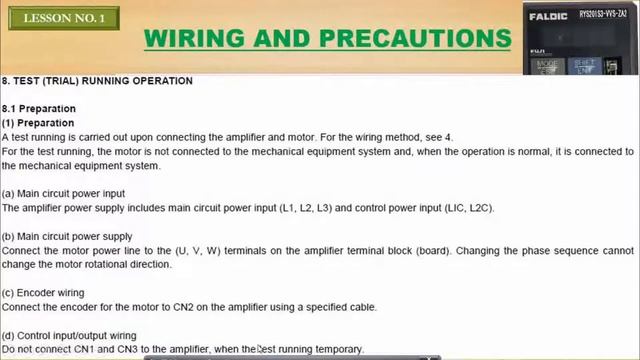 FUJI FALDIC SERVO POWER WIRING | FUJI FALDIC SERVO CONNECTIONS |FUJI SERVO COMPLETE COURSE