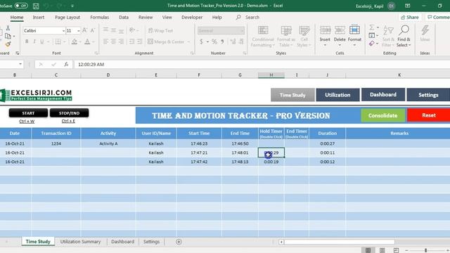 Step by Step Guide to use Time and Motion Study Template Professional Version смотреть онлайн