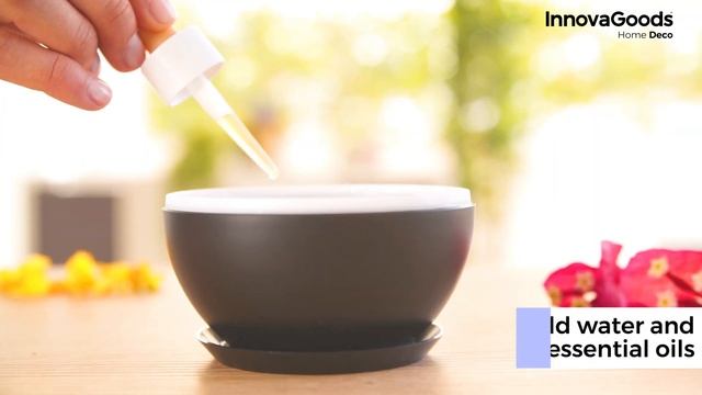 InnovaGoods Home Deco Mini Humidifier Aroma Diffuser (Black) смотреть онлайн