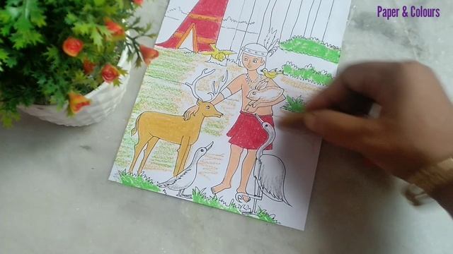 Hiawatha poem drawing ll class - 4, english, unit - 7 ll marigold ll смотреть онлайн