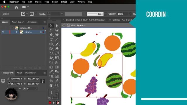 How to export absolute seamless pattern using Repeat Grid in Illustrator смотреть онлайн