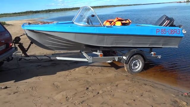 Спуск на воду. Курганский прицеп Водник А5, Нива 2121, казанка 5м3, Ямаха веос. смотреть онлайн