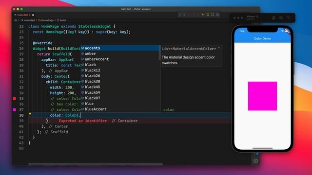 Colors in Flutter - Hex, RGBO, and ARGB Color смотреть онлайн