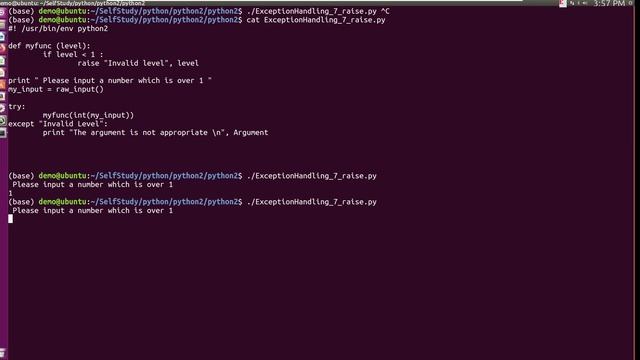 python2 try except raise, TypeError: exceptions must be old-style classes or derived from BaseExcep смотреть онлайн