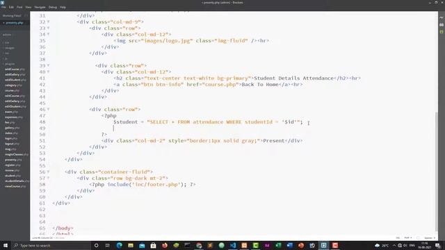 School Managment Project PHP , MySql, Bootstrap : View Student Attendance Details #030 смотреть онлайн