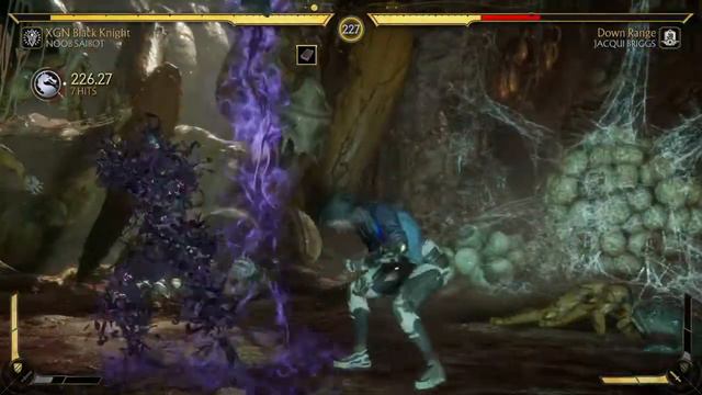 Mortal Kombat 11 Noob Saibot Darkest Knight skin gameplay смотреть онлайн