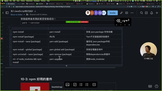 10-2: Yarn 好用的 nodejs 套件管理器來取代 npm | 深入JavaScript程式設計教學 | 4k смотреть онлайн