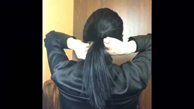 Обучение прическам. Укладка "низкий хвост". смотреть онлайн