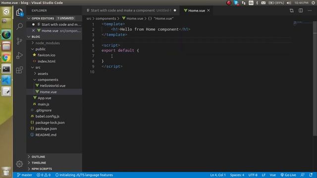 Vue js tutorial for beginner #4 Make component смотреть онлайн