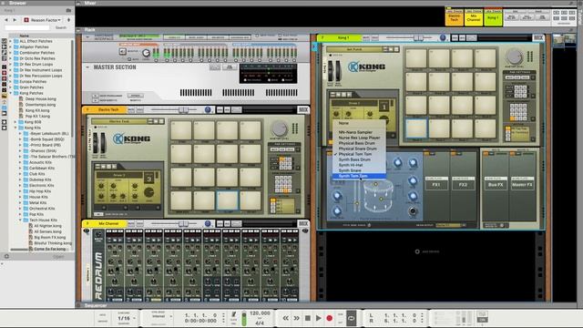 Reason Studio: Kong & Groove. Урок - 5. Первые шаги. смотреть онлайн