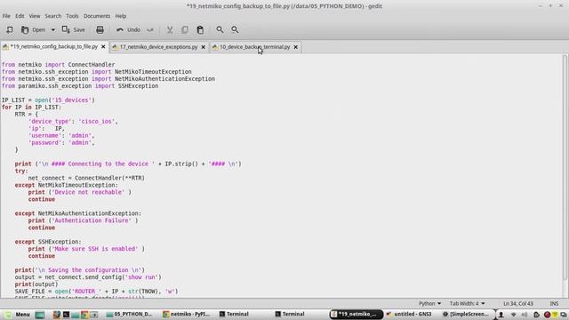 Python learning | Part 23 |Netmiko Cisco configuration backup to file with time stamp in filename смотреть онлайн