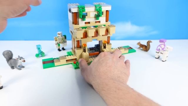 LEGO Minecraft The Iron Golem Fortress Castle Set Build Review смотреть онлайн