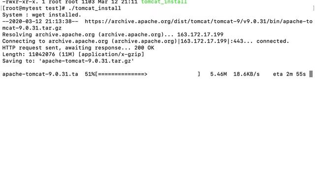 Apache tomcat 9.0.31 installation in CentOS8 смотреть онлайн