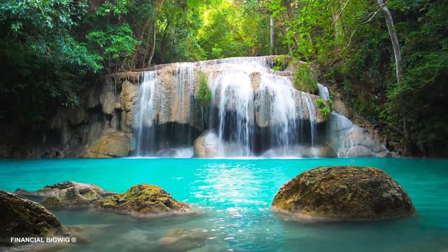 Медитация: наслаждение у райского водопада | Waterfall 4K HDR | VR 3D смотреть онлайн