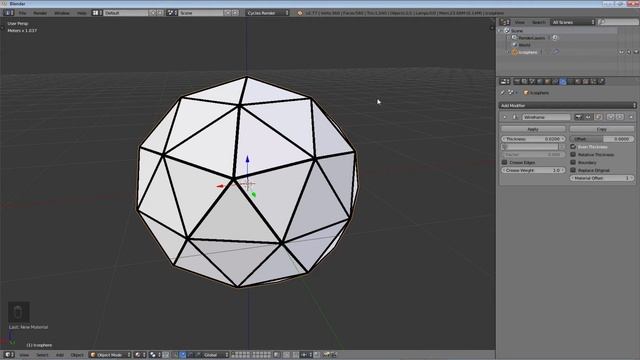 Blender. Модификатор Wireframe смотреть онлайн