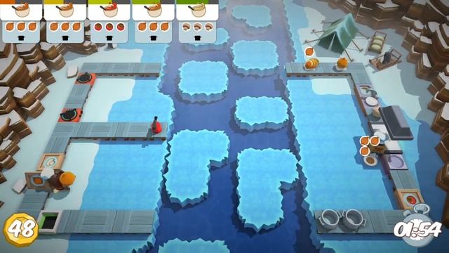 Overcooked Level 6-3 2 Player Co-op 3 Stars смотреть онлайн